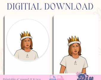 TV Show 30th Birthday Cake topper |  Why God Why? Funny TV Quote PNG Round Printable pdf | Instant Digital Download