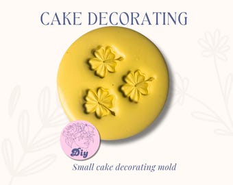 Small four leaf clover flowers hibiscus silicone mold , great for macaron decor 2"