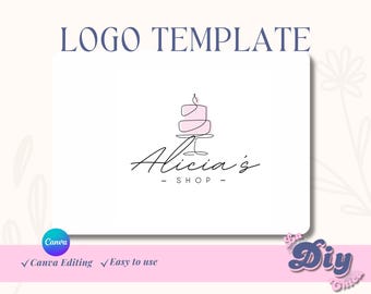 Cake Business Logo | Design Logo | Bakery Logo | Baking Cake Logo | Bakery Logo Design |Editable Template| Printable| Canva Instant Download