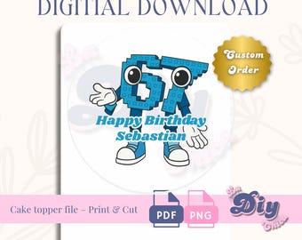 Custom 67 PNG file | Cake Topper | Cake Topper Printable SVG | Instant Digital Download