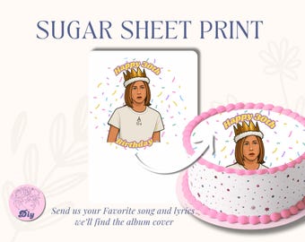 Rachel Friend Sugar Sheet Print Edible Cake Topper Image Round Image tv show frosting icing sheet