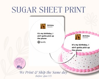 Saweetie Sugar Sheet Print | Edible Cake Topper Image Round Image | frosting icing sheet  Birthday It’s my birthday I ain’t gotta pick up