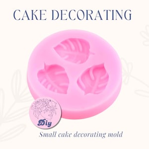 Small Monstera Leaf Tropical silicone mold , great for macaron decor 2&quot;
