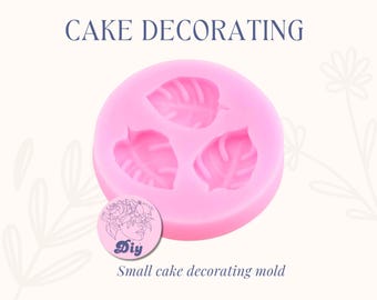 Small Monstera Leaf Tropical silicone mold , great for macaron decor 2"