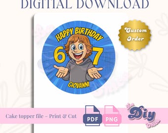 Custom 67 PNG file | Cake Topper | Cake Topper Printable SVG | Instant Digital Download