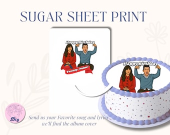 New girl Sugar Sheet Print Edible Cake Topper Image Round Image 90s tv show frosting icing sheet