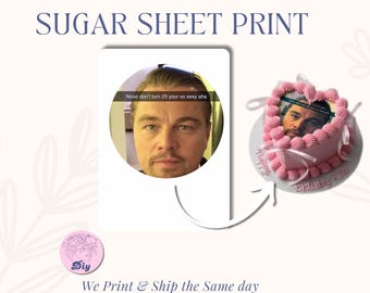 Leonardo DiCaprio Meme Edible Sugar Sheet |Nooo Don’t Turn 28 Funny Cake Topper | 28th Birthday Frosting Image| Printed Cake Decoration