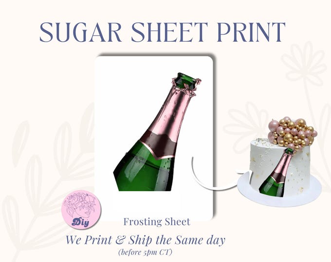 Featured listing image: Sugar Sheet Pink Champagne Print