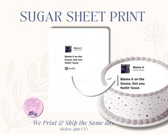 Jamie Foxx Sugar Sheet Print | Edible Cake Topper Image Round Image | frosting icing sheet  Blame it on the Goose | Got you feelin’ loose