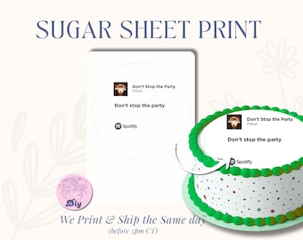 Pitbull Sugar Sheet Print Edible Cake Topper Image Round | frosting icing sheet  Don’t Stop the Party lyric cake spotify 30th bday for him