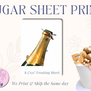 Sugar Sheet Champagne Print