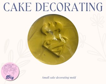 Small Superhero silicone mold , great for macaron decor 2"