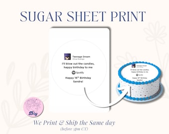 Ivy Sugar Sheet Print Edible Cake Topper Round Image from frosting icing sheet We'll never be those kids lyrics Frank ocean ain't a Spotify