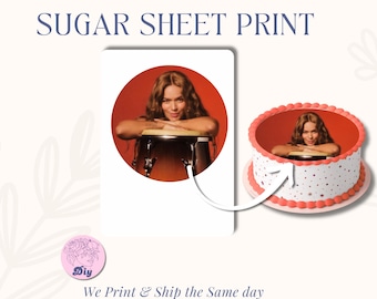 Karol G Sugar Sheet Print | Tropicoqueta Album Cake Topper | Seductive Sunset Pose | Edible Frosting Image for Bichota Fans