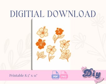 Karol G Tropicoqueta floral Birthday PNG | flowers clipart tropical Hawaiian flower | PNG PDF Printable pdf | Instant Digital Download