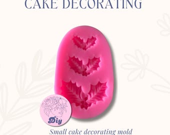 Holly Leaf Silicone Mold: Christmas Fondant, Cookie, Cake Decor