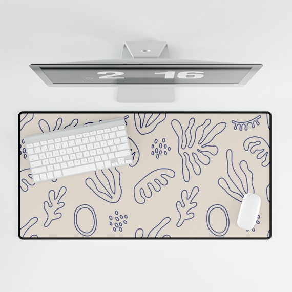 Funky Shape Desk Mat Desk Accessory Cute Workspace Trendy Workspace Cute Desk Pad Boho Desk Cool Desk Pretty Desk Pad Etsy