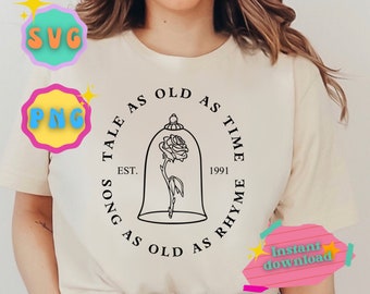 Tale As Old As Time - Belle - SVG - PNG