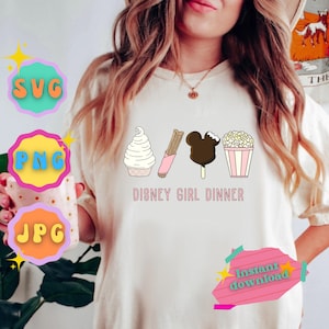 Magical Girl Dinner - Magical Kingdom Park - PNG Digital Download