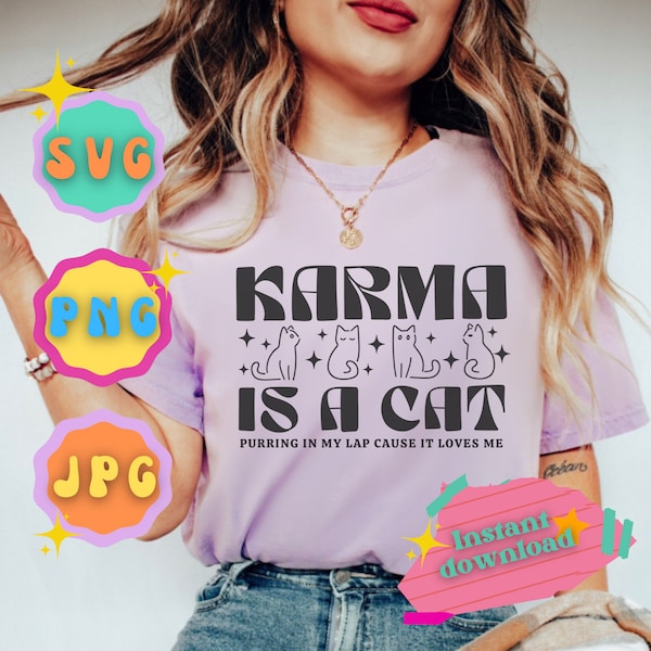 Karma Is A Cat - SVG - PNG - Eras Tour