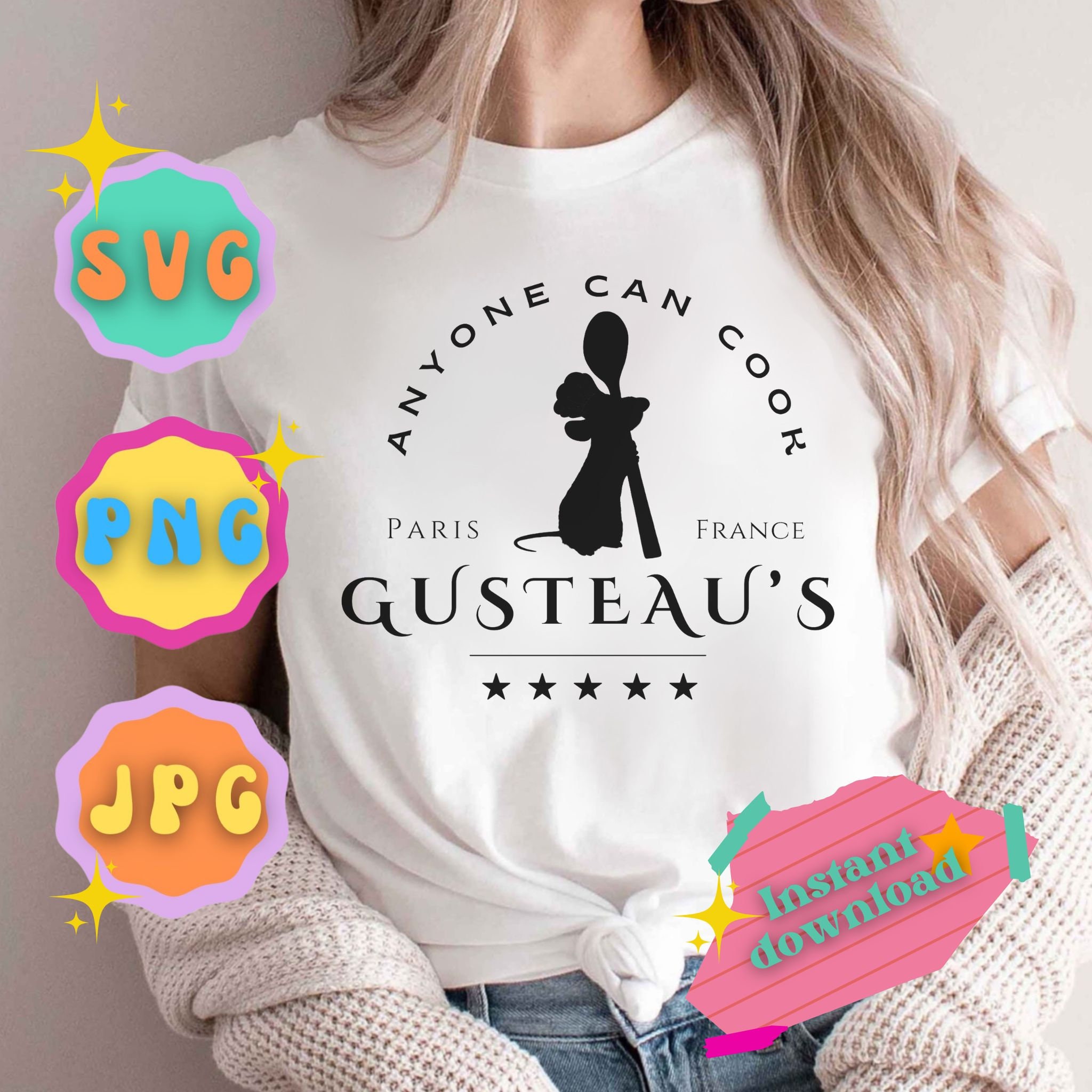 Gusteaus Anyone Can Cook SVG PNG JPG Etsy
