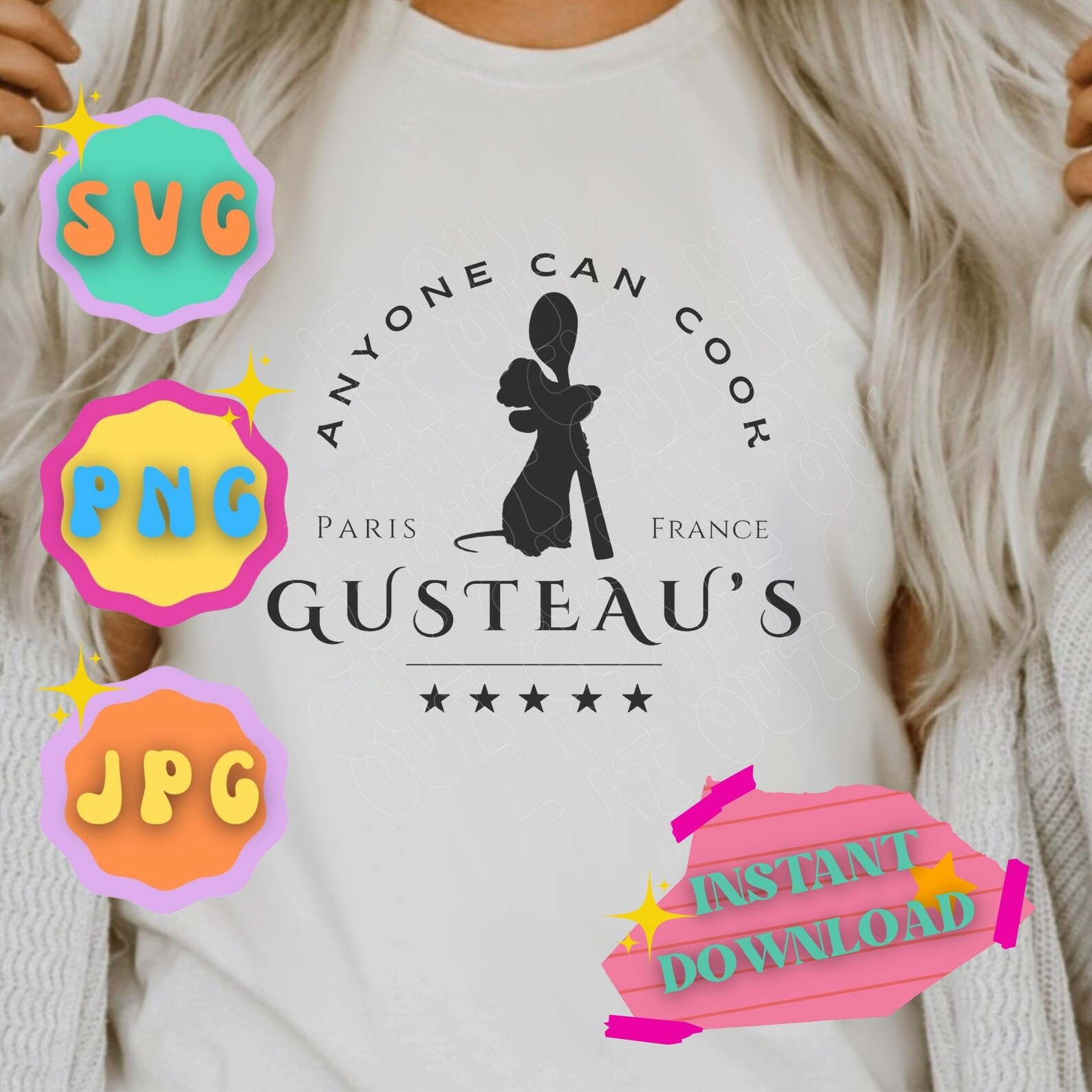 Gusteaus Anyone Can Cook SVG PNG JPG Etsy