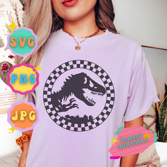 Checkered Jurassic SVG - PNG - JPG