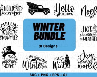 Winter SVG Bundle, Christmas Svg, Winter Svg, Santa Svg, Christmas Quote Svg, Funny Quotes Svg, Holiday SVG, Winter Quote Svg