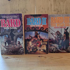 Bard, Bard II, and Bard III (3 Book Set) // Keith Taylor // 1980s // Vintage Paperback Fantasy
