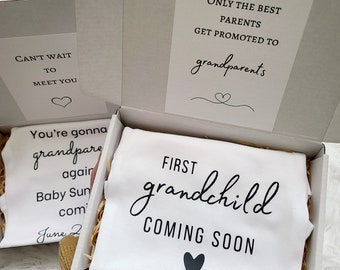 Personalized Baby Announcement, Custom pregnancy announcement grandparents, Pregnancy Reveal baby name newborn hospital, first grandbaby