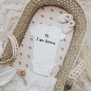 Custom Baby Onesie® Personalized Onesie® Pregnancy Announcement Onesie® Baby Shower Gift Custom Baby Girl and Baby boy Bodysuit for Newborns