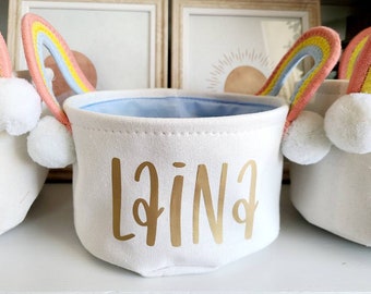 Kids Easter Basket, Monogram Easter Basket, Personalized Easter Basket