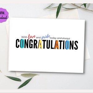 Tarjeta de felicitación imprimible con sobre, descarga digital instantánea, incluye plantilla de sobre, descarga instantánea en PDF.
