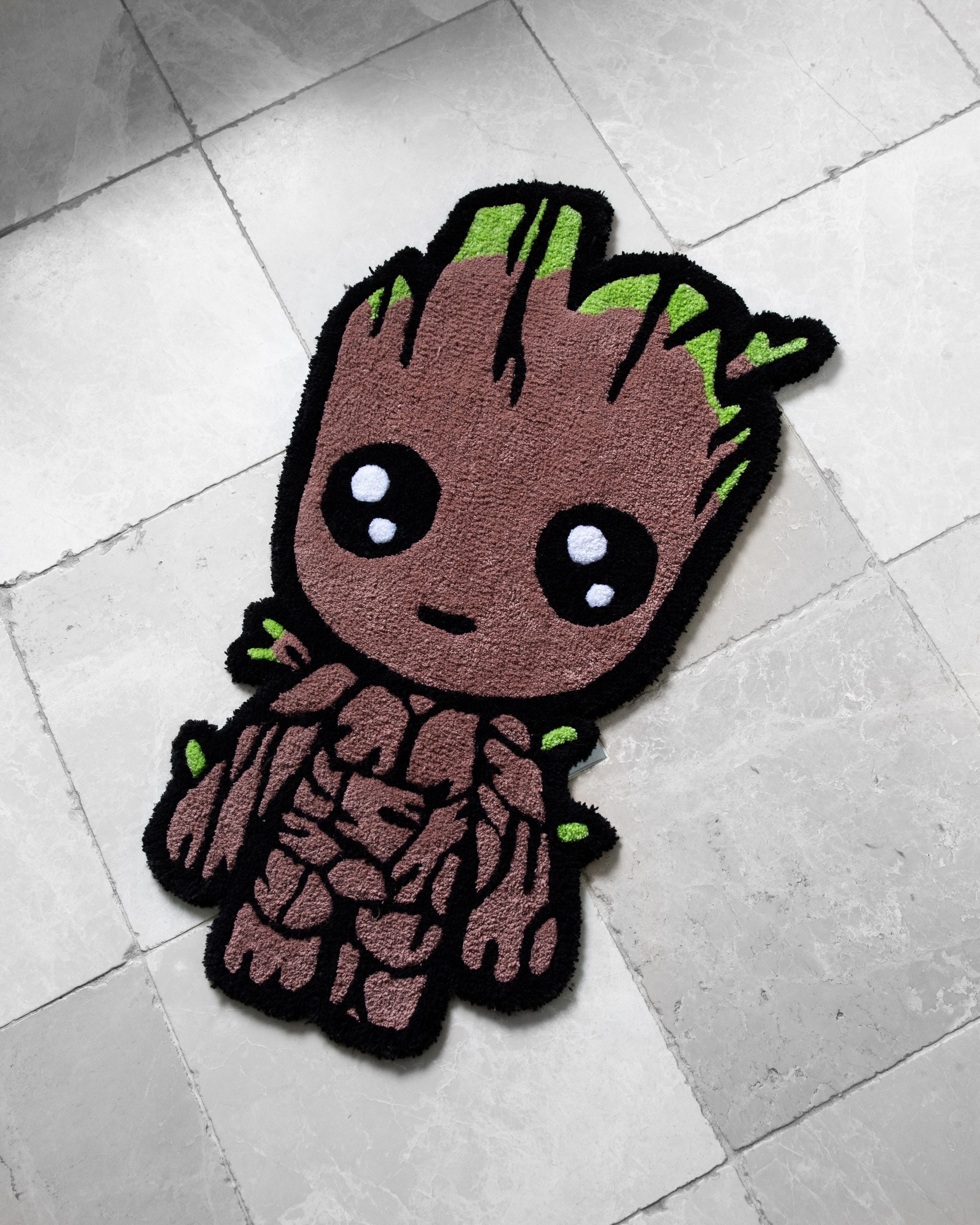 Marvel Tufted Rug Handmade Tufted Custom Rug Groot - Etsy