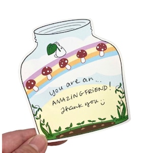 8 peças de presente fofo de anime, decoração de arco-íris para mesa de escritório, presentes para mães de plantas, presente para amantes de fadas, cartões aconchegantes para fãs de anime