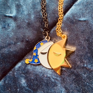 Sun and Moon Friendship Necklace