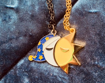 Sun and Moon Friendship Necklace