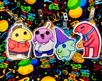 Smiling Friends Badge Tags