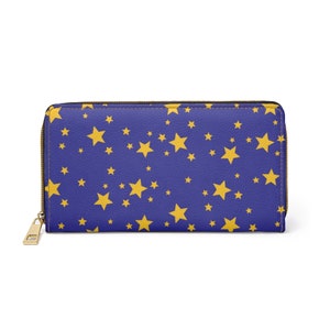 Cartera con cremallera de sol y luna