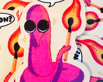 Arson Worm Sticker