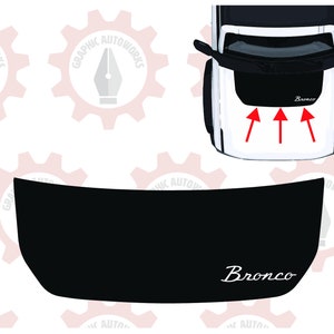 Ford Bronco Hood Vinyl Decal: Bronco Script Cut Out (2021-2025)