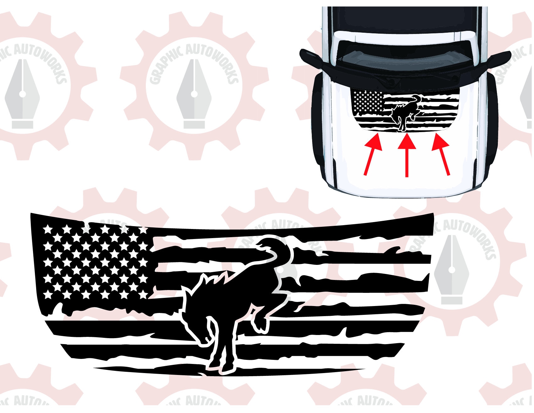 Distressed American Flag Vinyl Decal Made for Hood of Ford Bronco Sport 2021-2026| Die Cut USA Flag Vinyl Sticker | Made Fresh to Order in USA | Multi-Color Choices Distressed American Flag Vinyl Decal Made for Hood of Ford Bronco Sport 2021-2026| Die Cut USA Flag Vinyl Sticker | Made Fresh to Order in USA | Multi-Color Choices