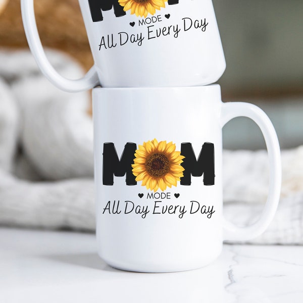 Mom Birth Flower All Day Every Day Mug | Mugs for Mom | Mom Mug | Gifts for her | Gifts for Mom | Mother's Day Gift | Birthday Gift