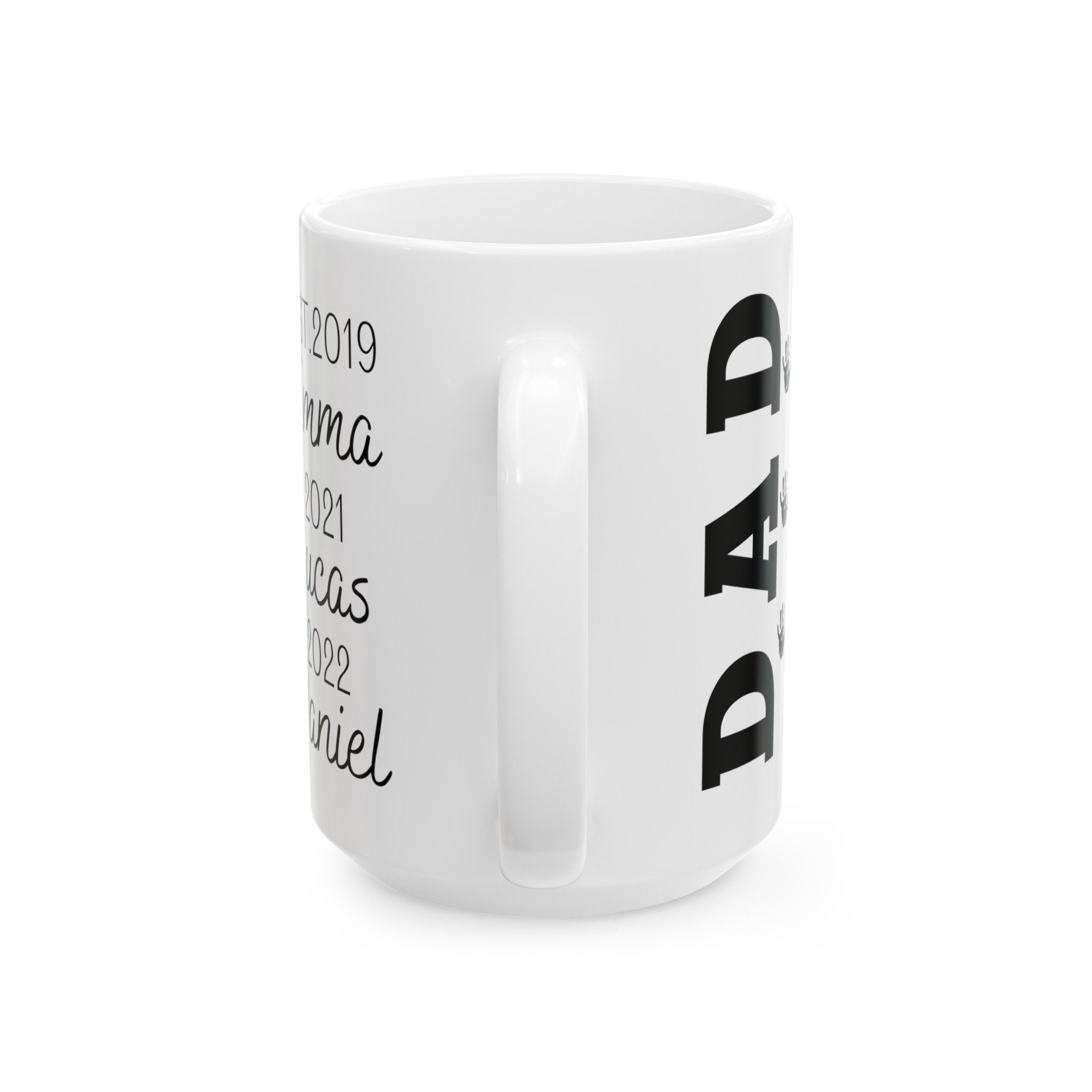 Personalized Dad Mug With Kids Names and Years Personalized Mugs for ...