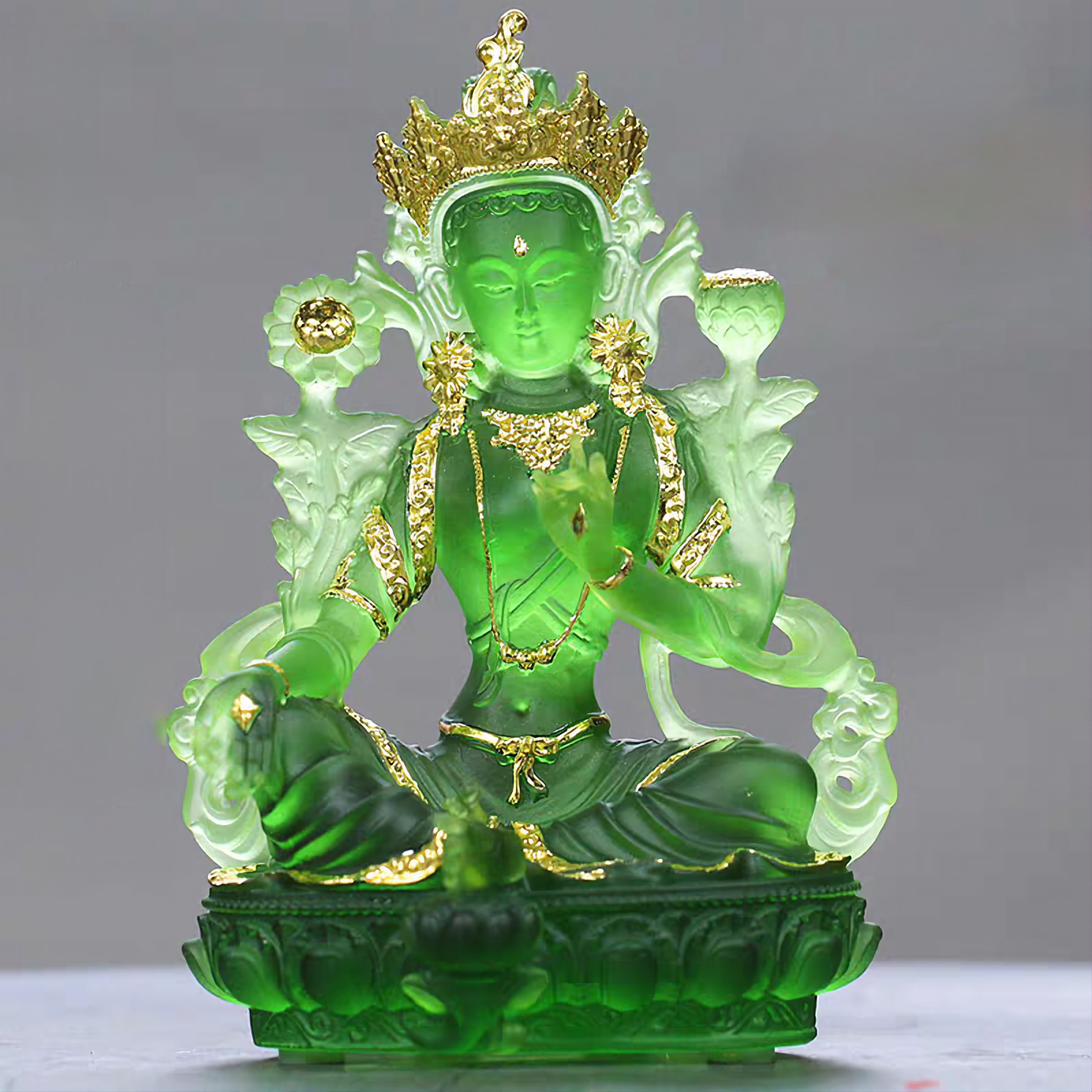 Liu Li Green Tara Buddha Statue Bodhisattva Handmade And Indoor Buddha liu-li-green-tara-buddha-statue-bodhisattva-handmade-and-indoor-buddha