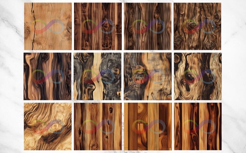 Seamless Rustic Wood Texture Digital Paper, Natural Wooden Background ...