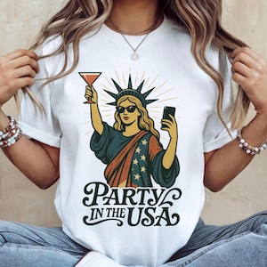 Festa nos EUA PNG | Clipart retrô da Estátua da Liberdade | Adesivo digital engraçado de 4 de julho | PNG estético vintage patriótico | Transparente