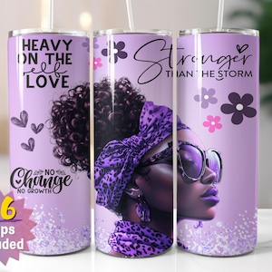 Tumbler Wrap Donna Nera Ispiratrice, Tumbler Affermazioni PNG, Tumbler Wrap Afroamericano, Tumbler Skinny da 20oz, Wrap Senza Cuciture