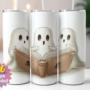 Ghost Story Time Tumbler Wrap / Halloween Sublimation PNG / Opzioni bordo dritto e affusolato / 16 involucri bonus inclusi
