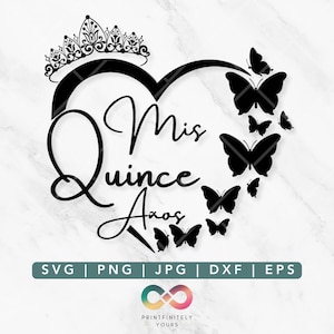 Mis Quince Anos Heart Svg, Mis Quince Anos Shirt Svg, Mis xv años svg, Coffee mug svg png, Latina Shirts svg, Cricut, Png, Latina Cumpleanos
